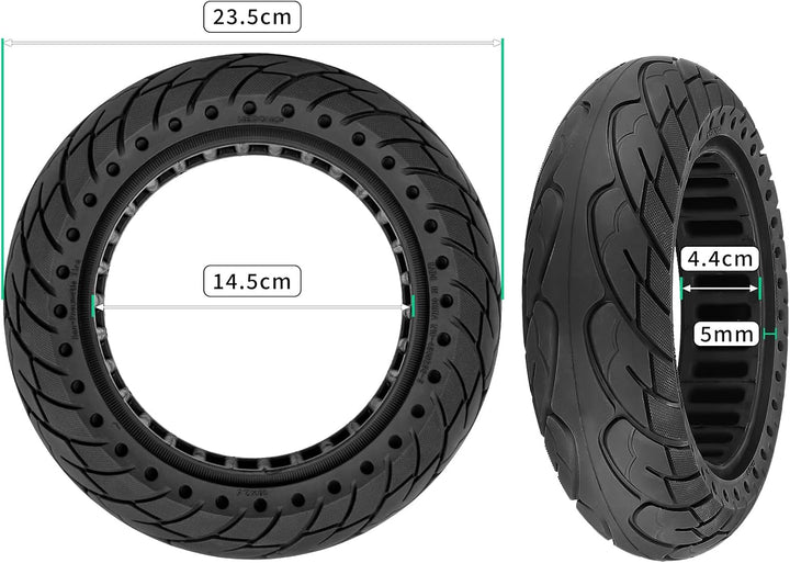 Prodrocam 10 x 2,5 Vollgummireifen 60/70-6,5 Solide Reifen für Segway Ninebot Max G30 Elektroroller