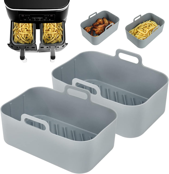 YQL Heissluftfritteuse Zubehör für Ninja AF300EU, 2PCS Airfryer Silikonform Wiederverwendbare, Air F
