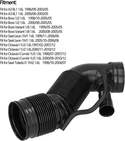 Lufteinlassschlauch, 1J0129684 1J0129684CG, Lufteinlassschlauchleitung Fit für A3 8L1 1.6L/Bora 1J2