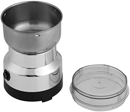 Elektrische Kaffeemühle 220W Kaffeebohnen Nüsse Gewürze Getreide Mühle, Druckknopf Schaltersteuerung