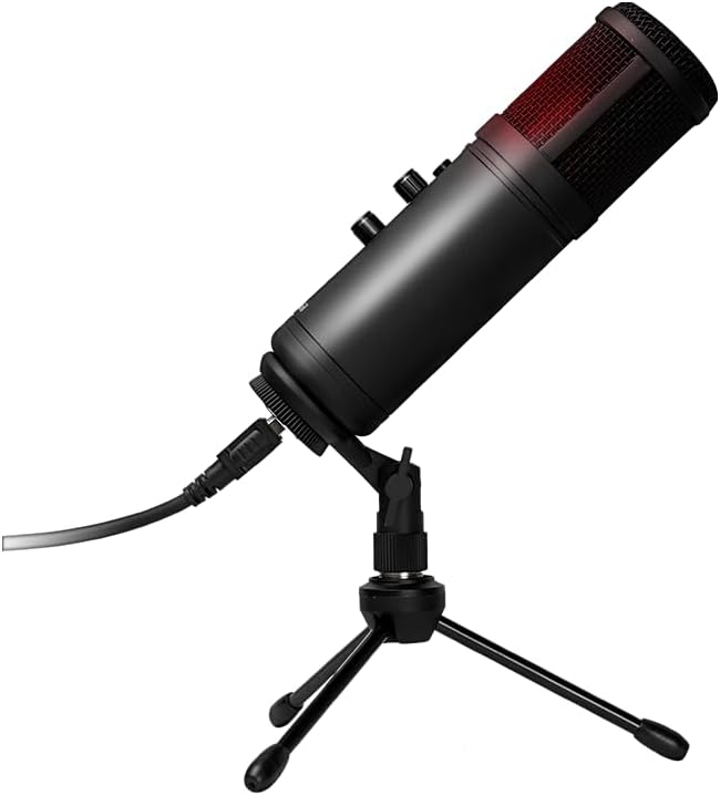 Professionelles Kaliope-Mikrofon für Gaming und Podcast. Schwarz, Schwarz