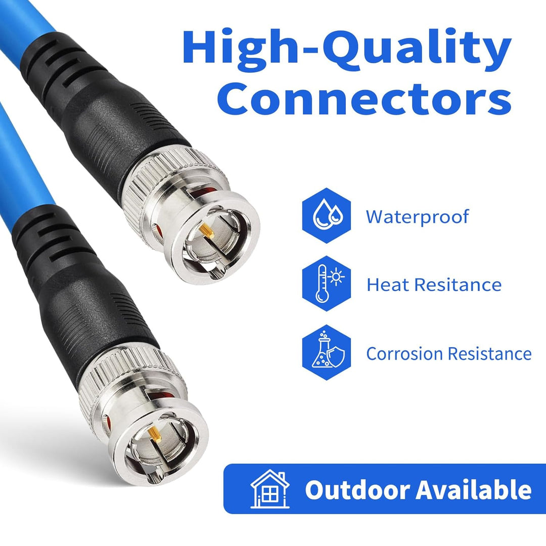 Superbat® 1 Stück 22m (75ft) SDI Kabel BNC Kabel 75 Ohm,3G/6G/12G (Belden 1694A)，Unterstützt HD SDI/