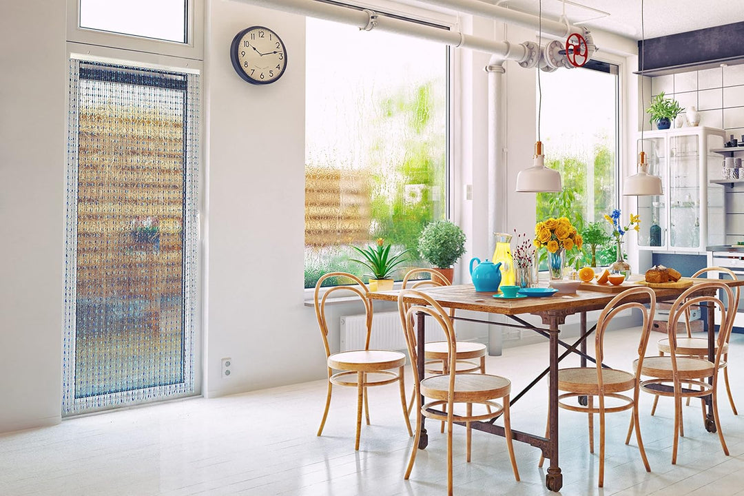 Kobolo Türvorhang Ocean Perlenvorhang - Balkon/Terrassentür - 90x200 cm