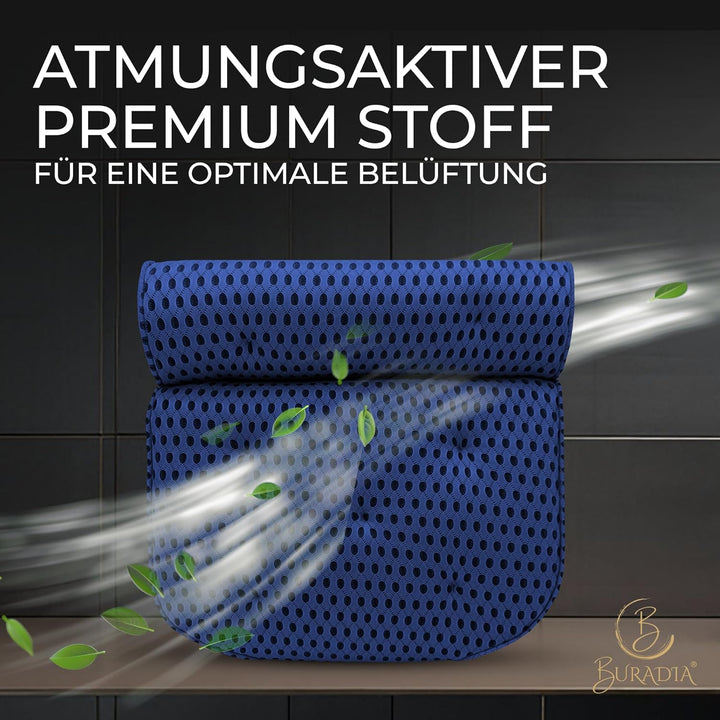 Badewannenkissen inkl. Wäschenetz - Ultimativer Komfort und Entspannung mit neuester Air Mesh Techno