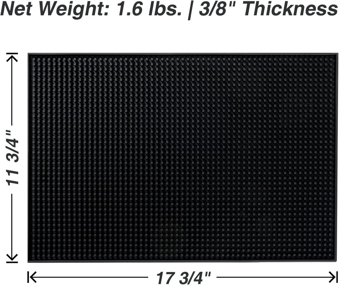 Bar-Servicematte für Cocktail-Barkeeper, PVC, 45,7 x 30,5 cm, Schwarz, 2 Stück