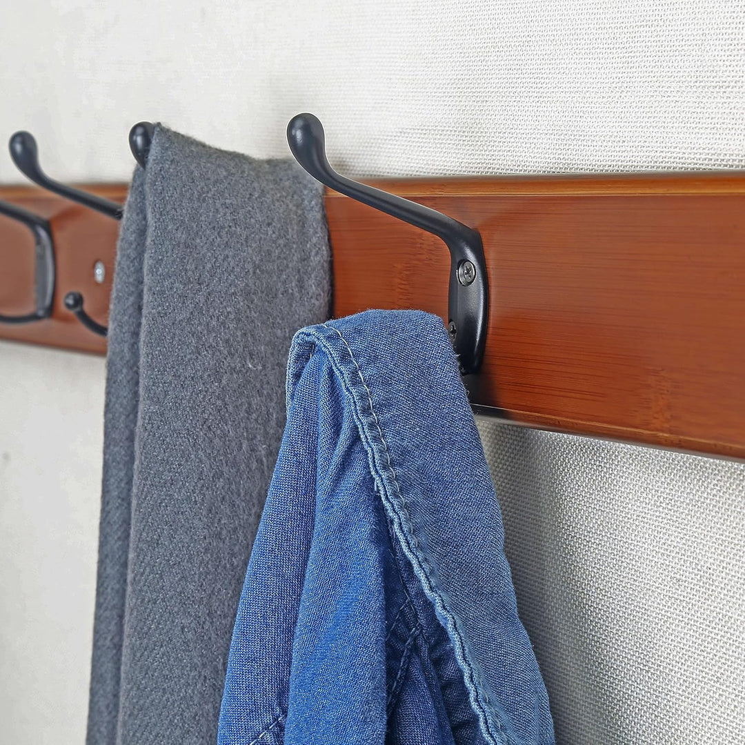 Dseap Garderobenleiste: 97cm lang schwerlas hakenleiste mit 10 doppelhaken, kleiderhaken wand, wandg