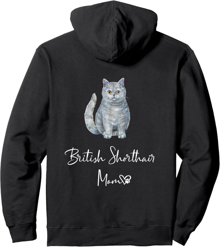 BRITISH SHORTHAIR MOM Mama Katze Katzenmama Frauchen Pullover Hoodie