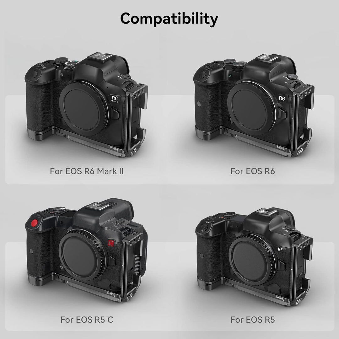 SMALLRIG Quick Release L-Bracket für Canon R6 Mark II / R6 / R5 / R5 C, Kamera-L-Platte für Arca-Typ