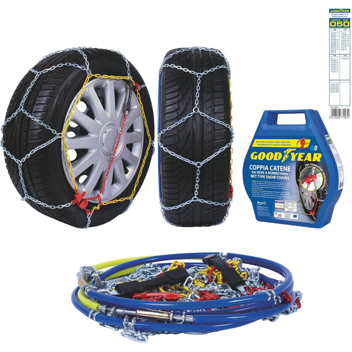 Goodyear 77903: "G9" Schneeketten, 9 mm, Grösse 50, Zertifizierung TUV und ÖNORM, 50