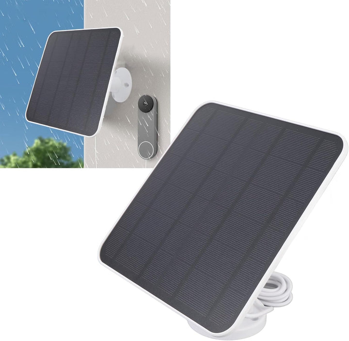 12W Solarpanel für Überwachungskamera, Solarpanel-Ladegerät mit Micro-USB- und USB-C-Anschluss, IP66