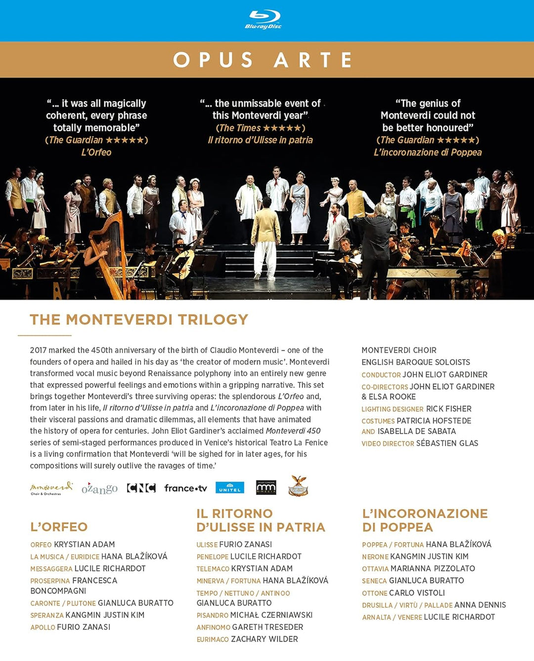 The Monteverdi Trilogy, Blu-ray