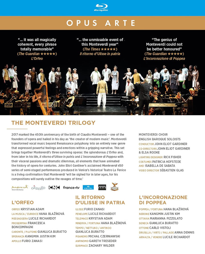 The Monteverdi Trilogy, Blu-ray