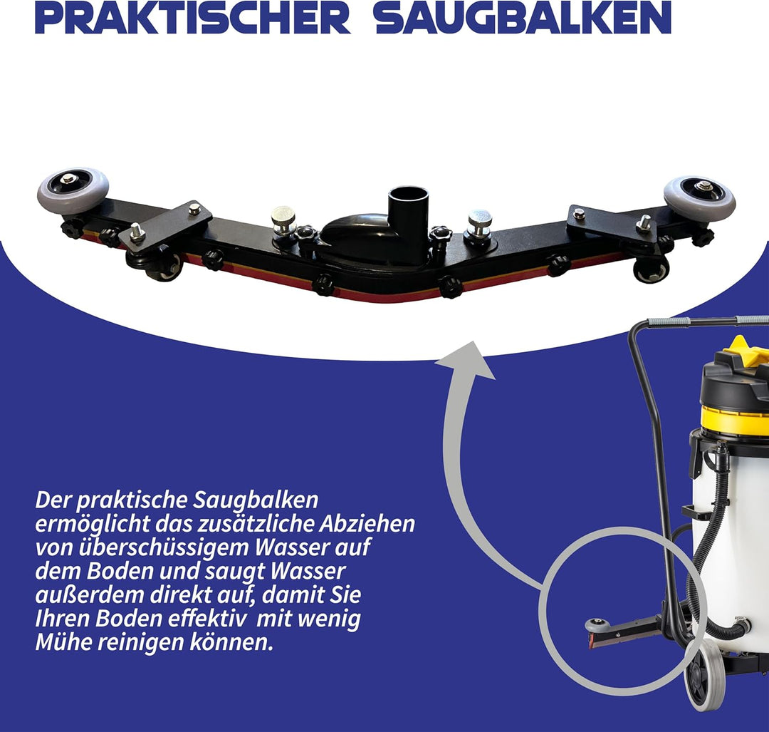 Nass und Trockensauger HL 60SB – Industriesauger, leistungsstarkes Saugsystem mit 2x1000W Motoren, 6