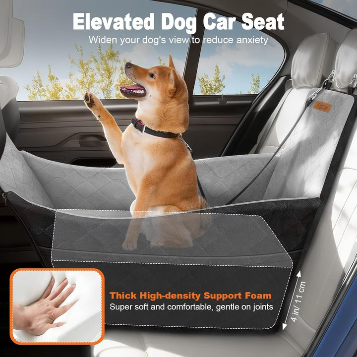 Erhöhter Hundesitz fürs Auto, Hunde Autositz für kleine & mittlere Hunde bis 16 kg, Abnehmbar & Wasc