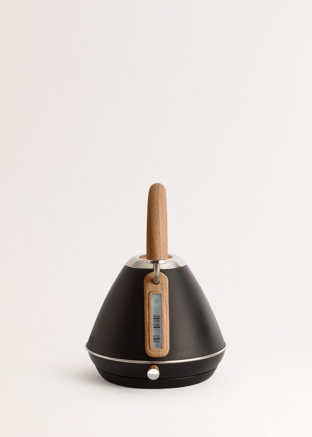 CREATE/KETTLE RETRO M/Elektrischer Wasserkocher Schwarz/Schnelles Aufkochen, Fassungsvermögen 1L, Ab