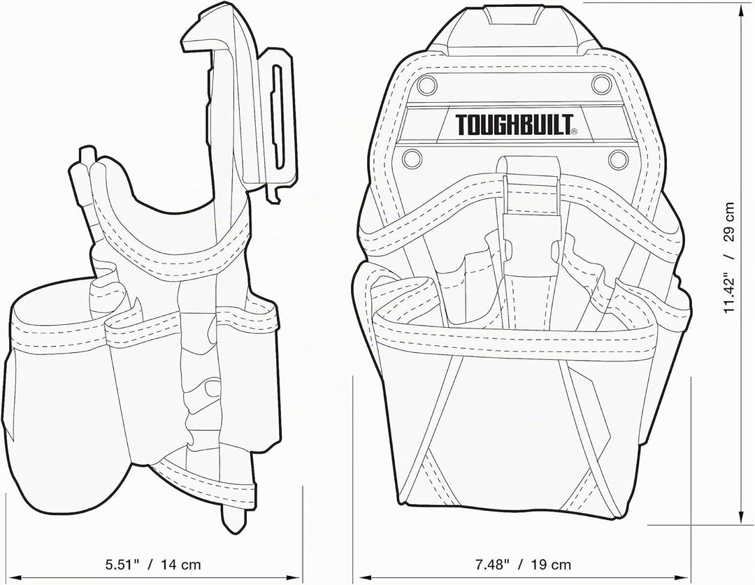 ToughBuilt TOU-CT-20-LX Spezial-Bohrer-Holster/Werkzeuggürteltasche