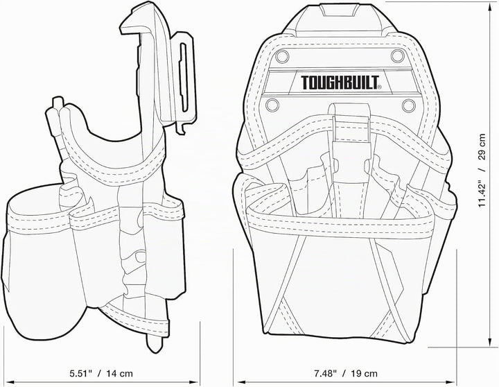 ToughBuilt TOU-CT-20-LX Spezial-Bohrer-Holster/Werkzeuggürteltasche