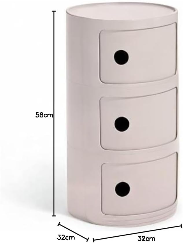 Kartell Componibili Bio, Container 3-fächer, Crémefarben 3-fächer Bio Crémefarben, 3-fächer Bio Crém