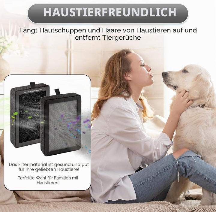 4 Stück LV-H128 Ersatzfilter für LEVOIT LV-H128/ ROVACS (RV60)/ PUURVSAS (HM669A) Luftreiniger, LV-H