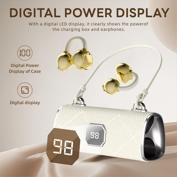 Bluetooth Clip-Ohrhörer, 5.4 Bluetooth-Ohrhörer mit HD-Mikrofon, mit Ladebox, mit Hi-Fi-Klangqualitä