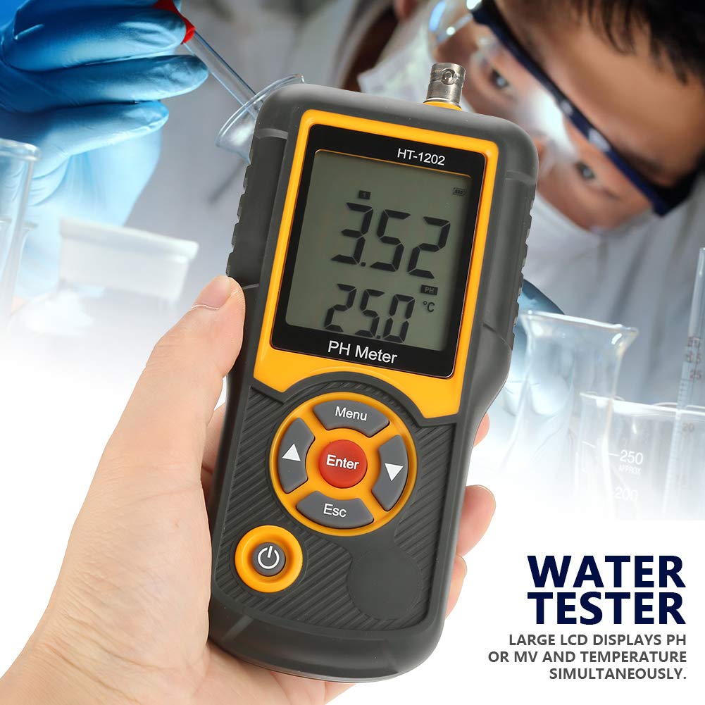 Ht-1202 Hochpräzises Digitales Ph-Meter Wasserqualitätstester Ph-Tester Temperaturmesser 0~14Ph Wass