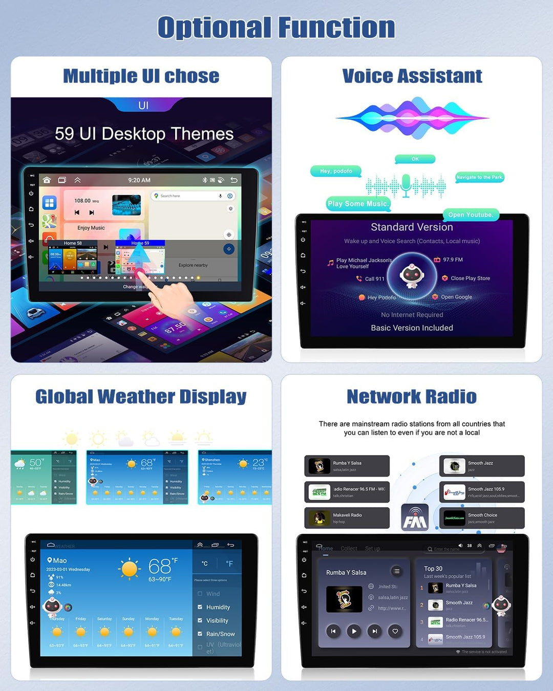 [8Core 2G+64G] CAMECHO Android 13 Autoradio für Ford Focus Mk2/Mk3 Exi MT 2 3 (2004-2011) mit Navi C