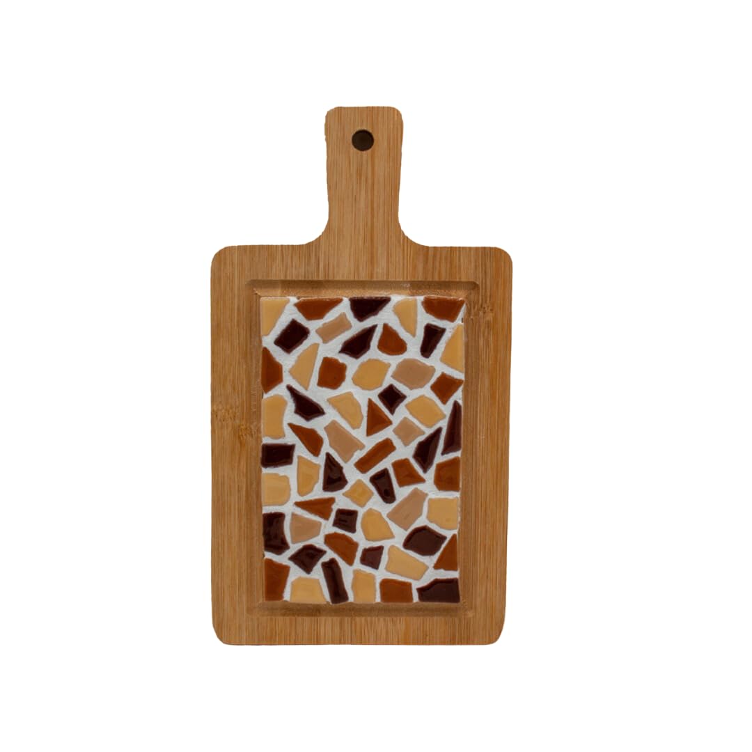 Little Creations mosaik Mini-Servierbrett Beige | DIY Bastelset Erwachsene | Gestalte deine eigene S
