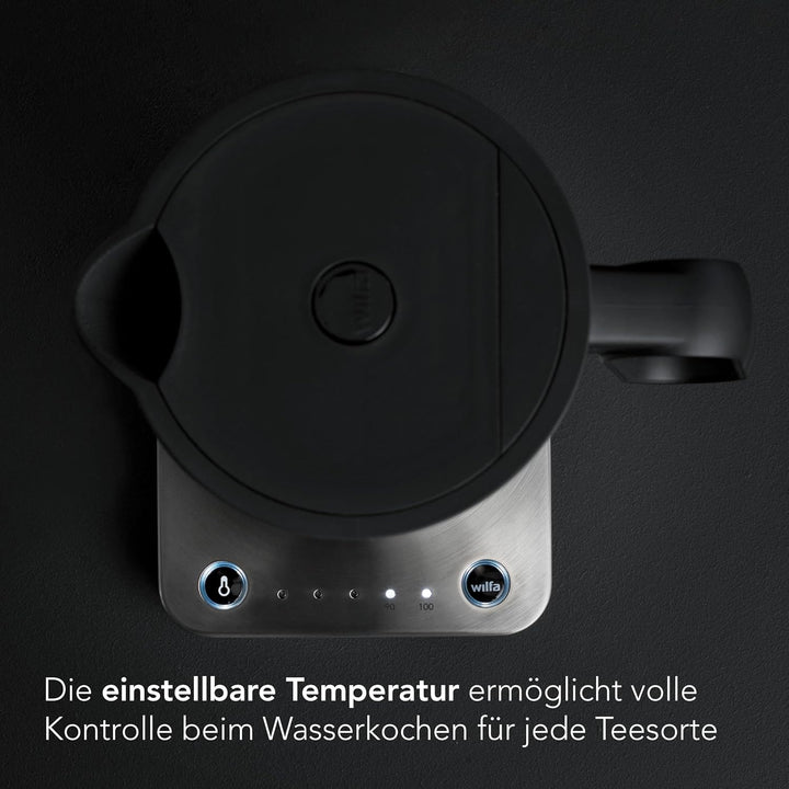 Wilfa Svart Format Wasserkocher / 1,25 Liter / 2.200 Watt/manuelle Temperaturregelung 40 bis 100 Gra