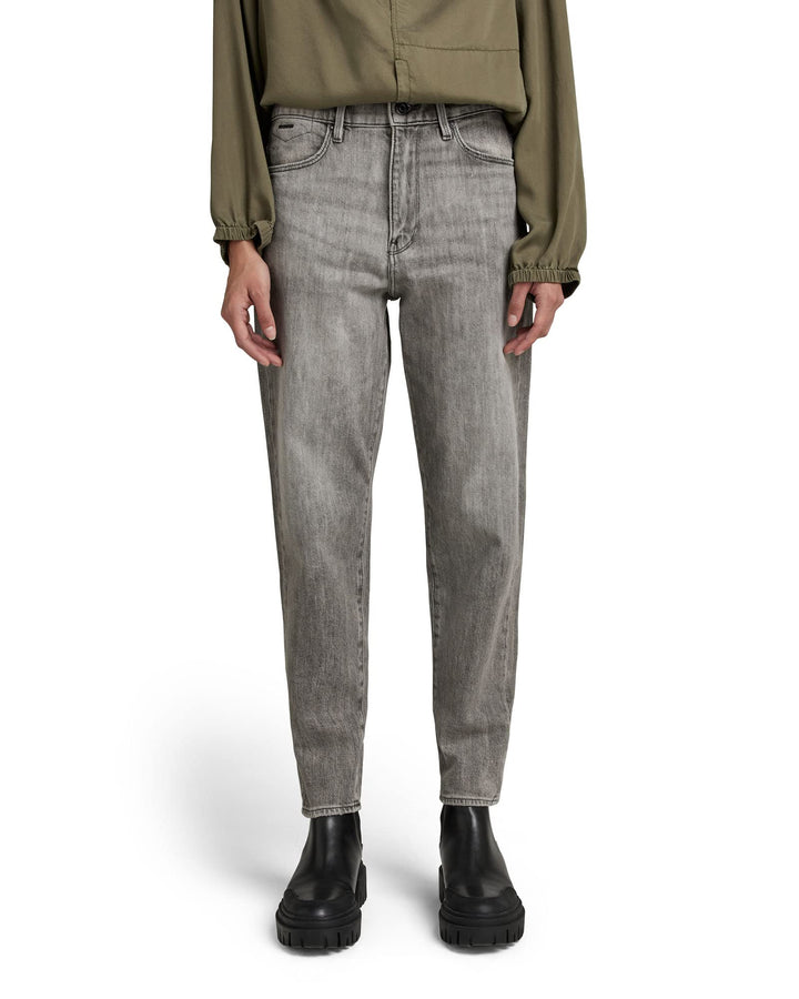 G-STAR Damen Janeh Ultra High Waist Mom Ankle Straight Jeans 24W / 30L Grau (Faded Carbon D16083-c90