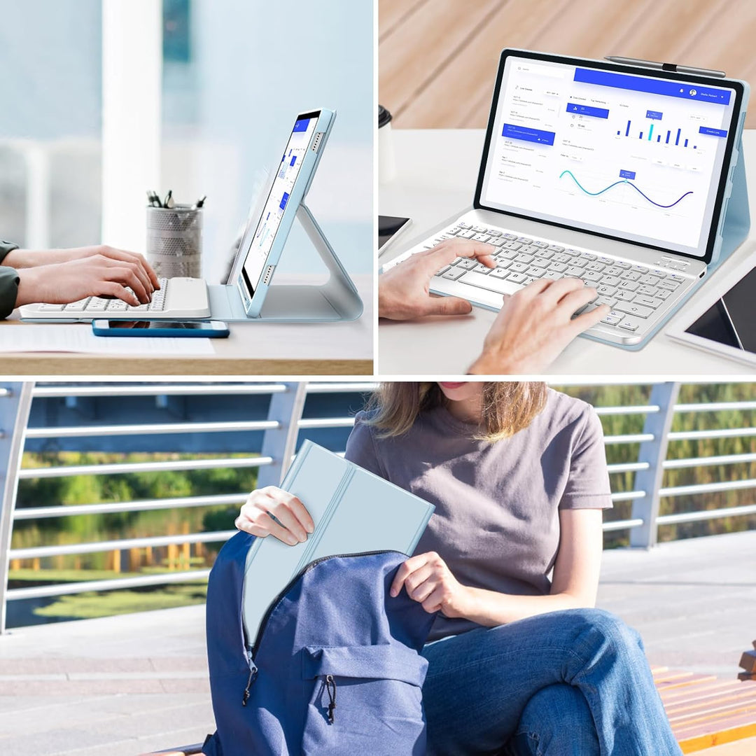 IVEOPPE Tastatur Hülle für Honor Pad X8a, Hülle mit Tastatur für Honor Pad X8a 11 Zoll, Bluetooth Ab