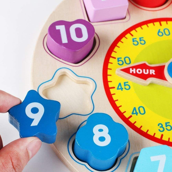 Jacootoys Holz Form Sortieren Numerische Lernen Uhren Grosse Montessori Spielzeug Jungen Mädchen 1 2
