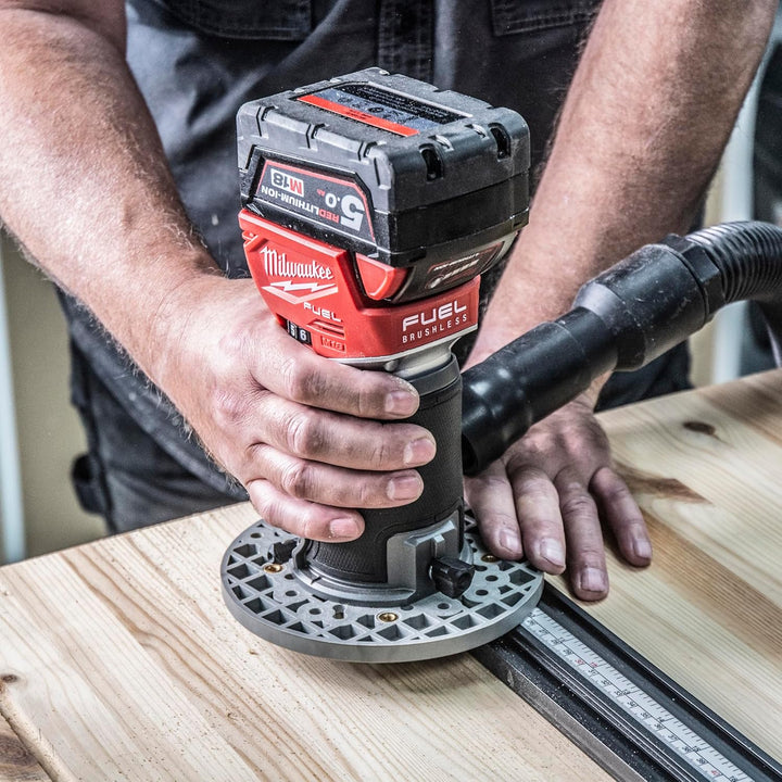 Trend Universal Trim Frästisch-Einsatzplatte, 150mm, Erweiterte Kompatibilität für 8mm Kantenfräsen,