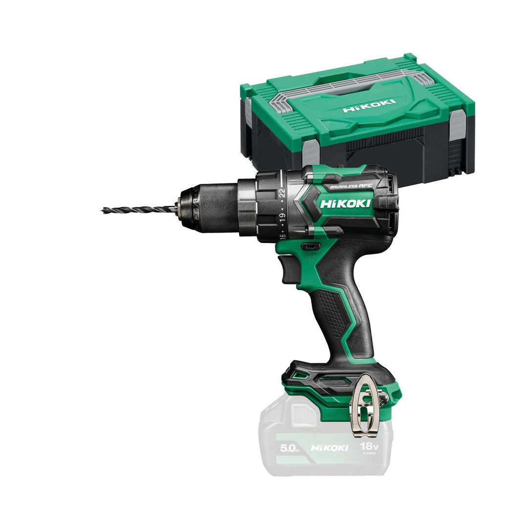HiKOKI Akku Bohrschrauber DS18DC (18V, Li-Ion, Leerlaufdrehzahl 0-2000 u/min, Max. Festdrehmoment 14