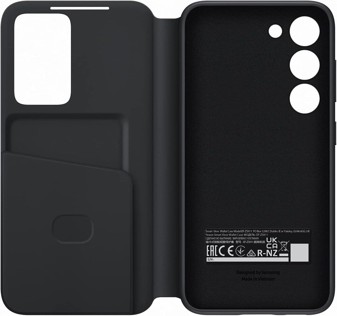 Samsung Smart View Wallet Smartphone Case EF-ZS911 für Galaxy S23, Handy-Hülle, Kartenfach, Sichtfen
