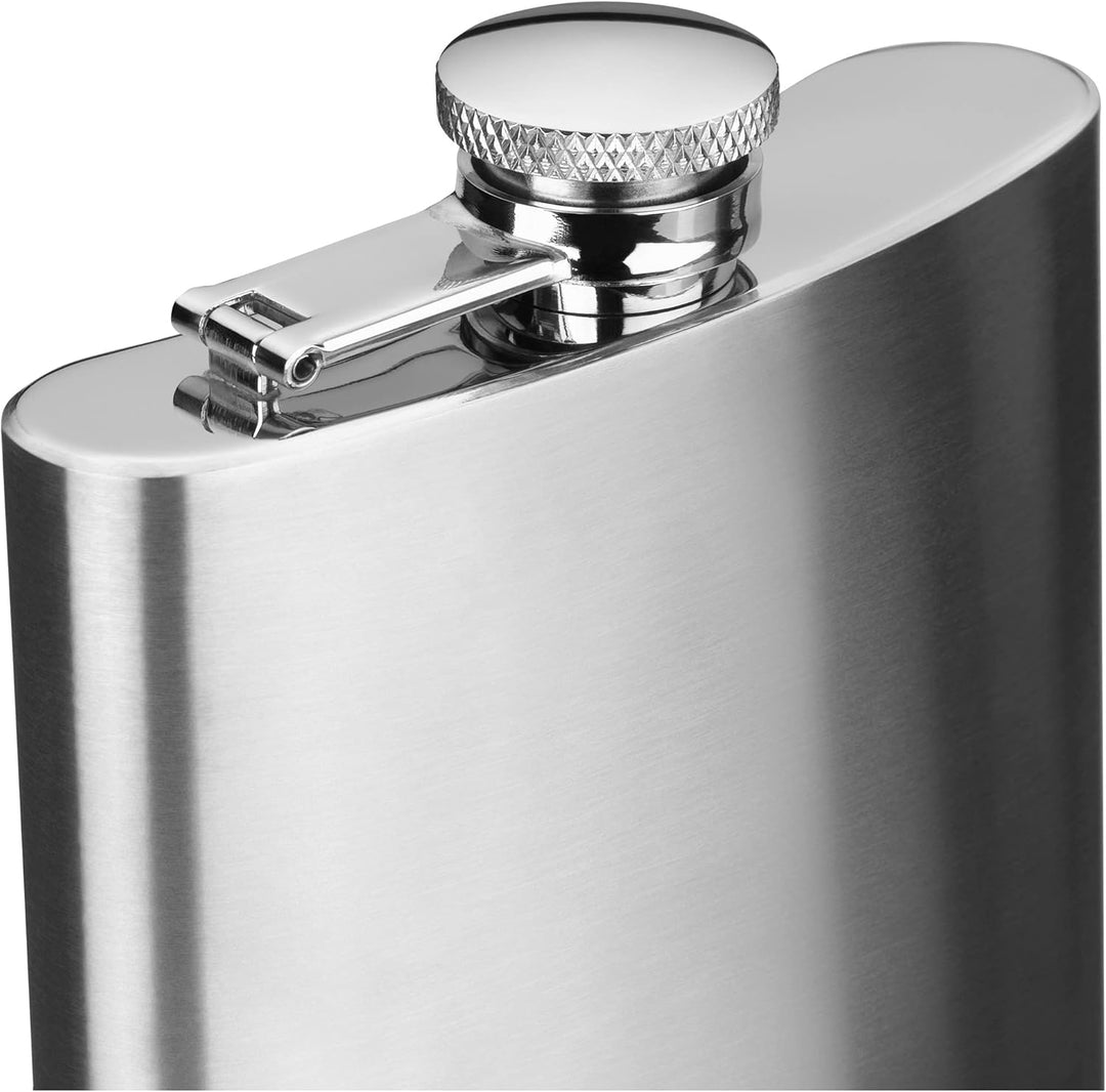 WMF Manhattan Flachmann Edelstahl 120 ml, 12cl, Cromargan Edelstahl mattiert, Flachmann klein, 12 x