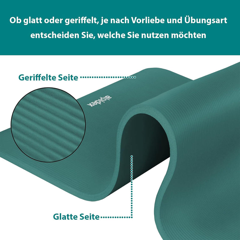 ALPIDEX Yogamatte Extra Dick 1,5cm Gymnastikmatte 3 Grössen rutschfest Phthalatfrei Fitness Matte Tr