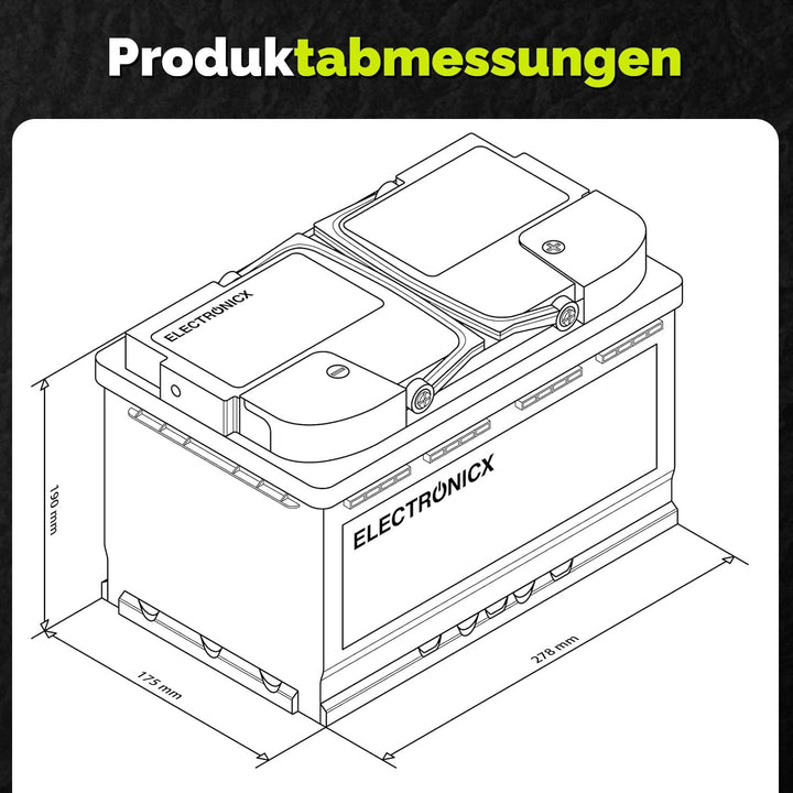 Electronicx Wohnwagen AGM Batterie 100Ah 12V - Mover Solarbatterie Camping Solar Akku batterien wohn