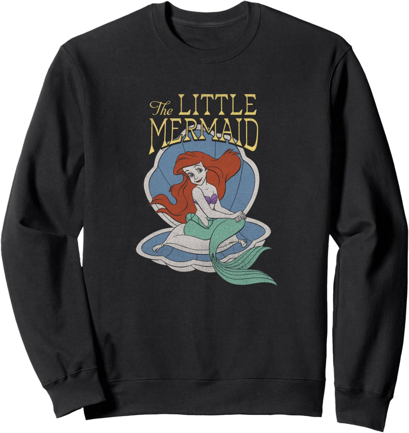 Disney The Little Mermaid Ariel Shell Logo Portrait Sweatshirt