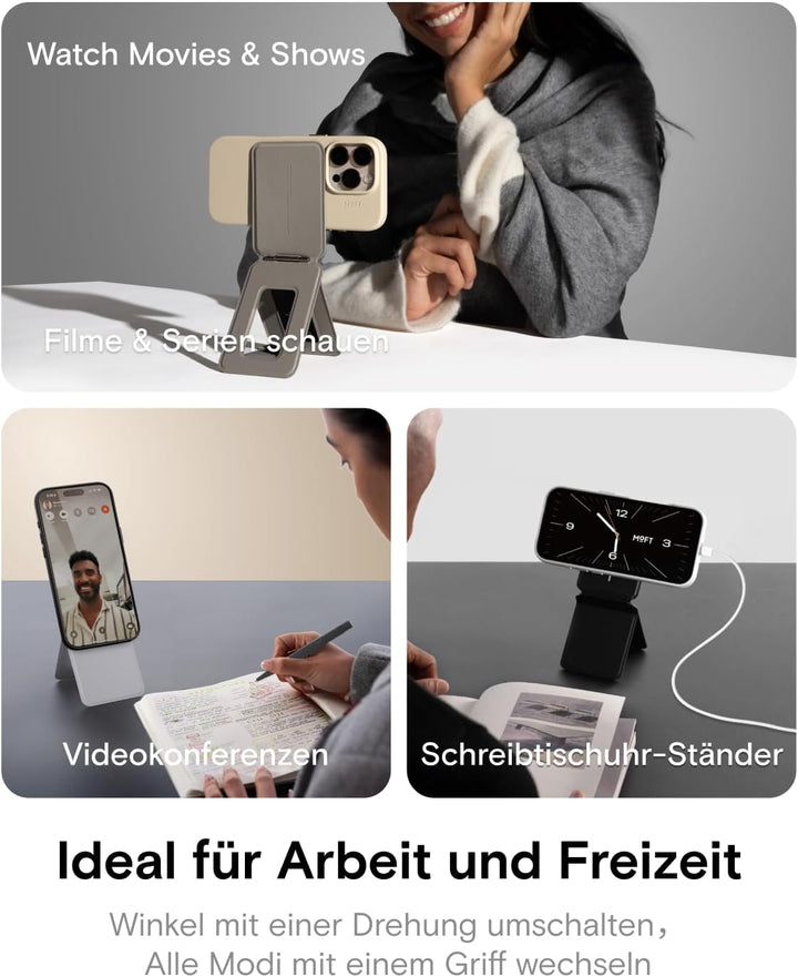 MOFT Magnetischer Wallet Ständer für iPhone 17/16/15/14/13/12 Serie Kompatibel mit Magsafe, MOVAS Ve