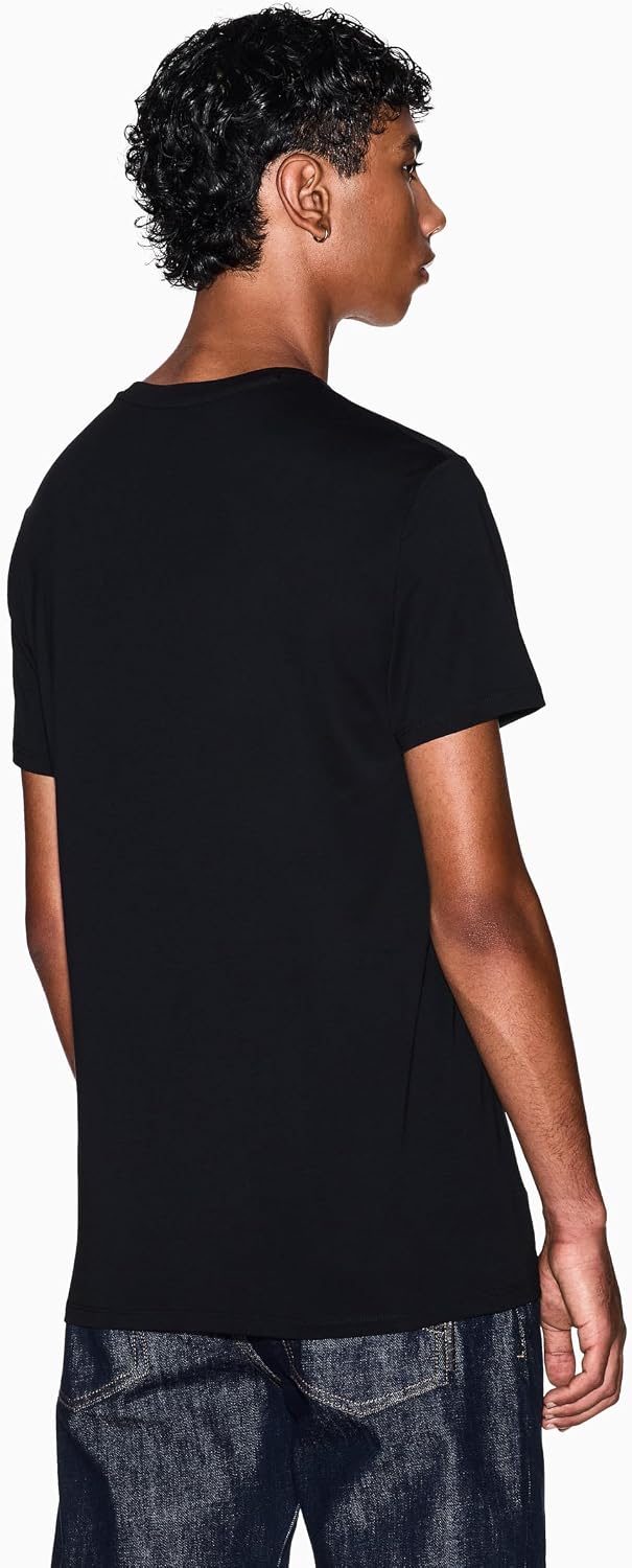 Armani Exchange Herren Pima Small Logo T-Shirt, 1200 Black