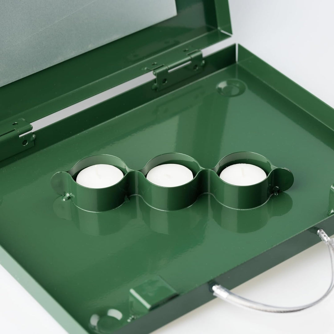 EUROHUNT Teelichtheizer, Fuss-und Kanzelheizer, Heizung, Grün, ca. 31 cm x 23 cm x 5 cm, Teelichthei