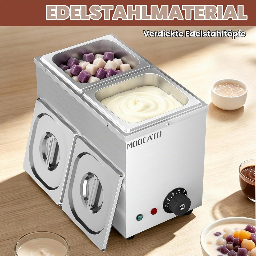 Schokolade Schmelztiegel, Schokolade Temperiermaschine 2 Töpfen Elektrische Schokolade Schmelzgerät