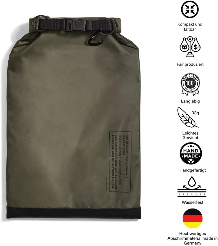 TOCA No Signal Sleeve - RFID-Blocker & Anti-Tracking Faraday-Tasche, Datenschutz Handy-Hülle, Laptop