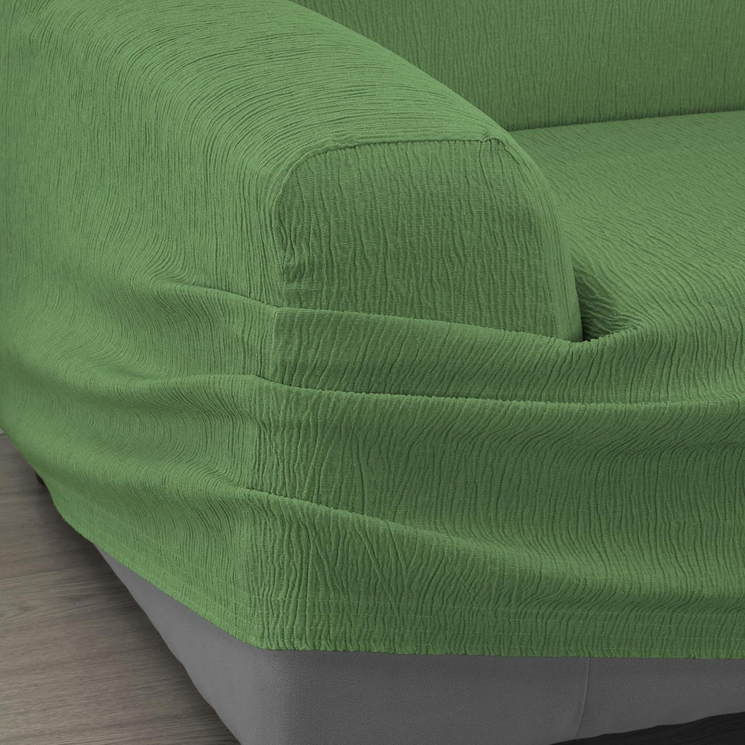Martina Home Elastischer Sofabezug Modell Emilia 2 Plätze grün 2 Sitzer Grün, 2 Sitzer Grün