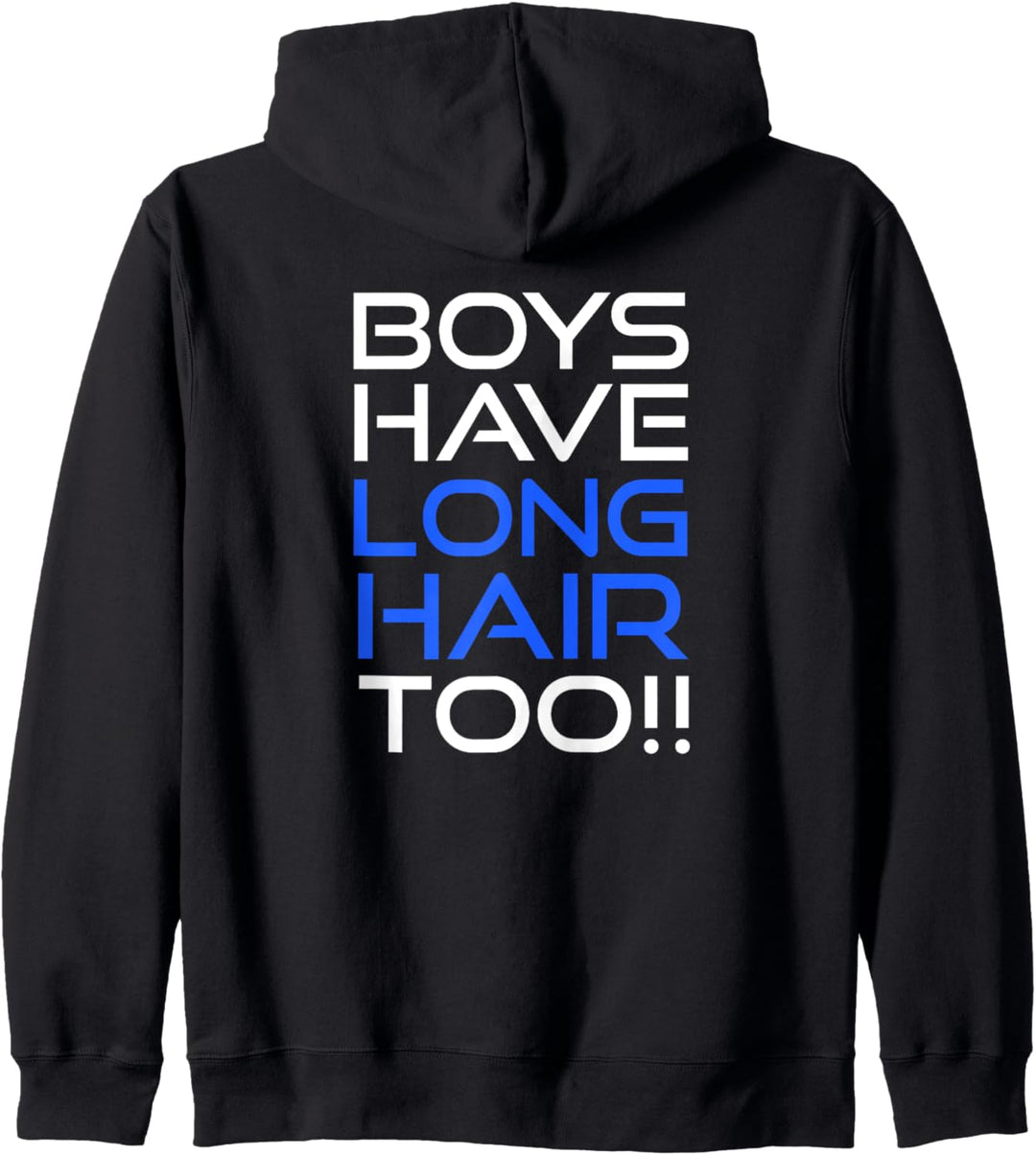 Boys Have Long Hair Too Junge Lange Haar Männer Langhaarig Kapuzenjacke