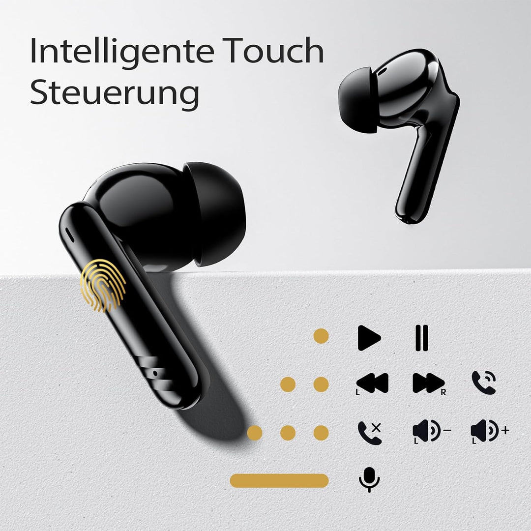 W70 Pro Bluetooth Kopfhörer In-Ear, Bluetooth 5.4 Wireless Earbuds mit HiFi-Sound, Sport Ohrhörer mi