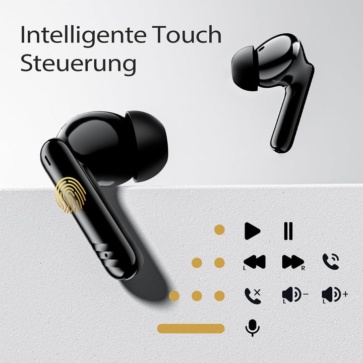 W70 Pro Bluetooth Kopfhörer In-Ear, Bluetooth 5.4 Wireless Earbuds mit HiFi-Sound, Sport Ohrhörer mi