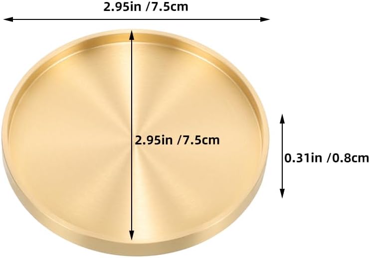 Gold-Untersetzer, 2Stück Teematte aus Messing, 7,5cm Grosses Teetablett, Getränke Isoliermatte, Wied