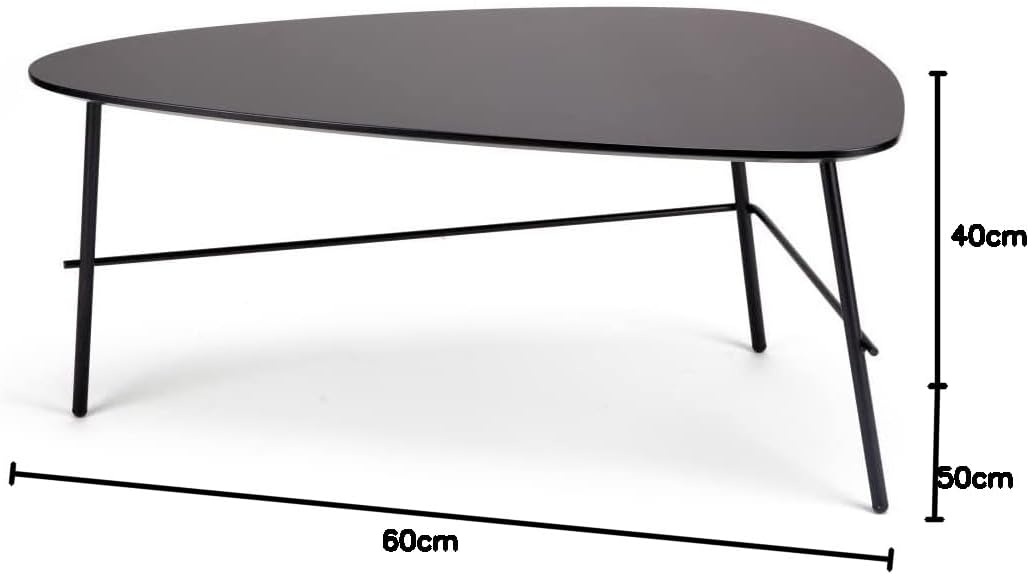 Tisch Wohnzimmertisch Couchtisch Holz Metall Weiss Grau Schwarz Sofatisch Magali Farbe Weiss, Grösse
