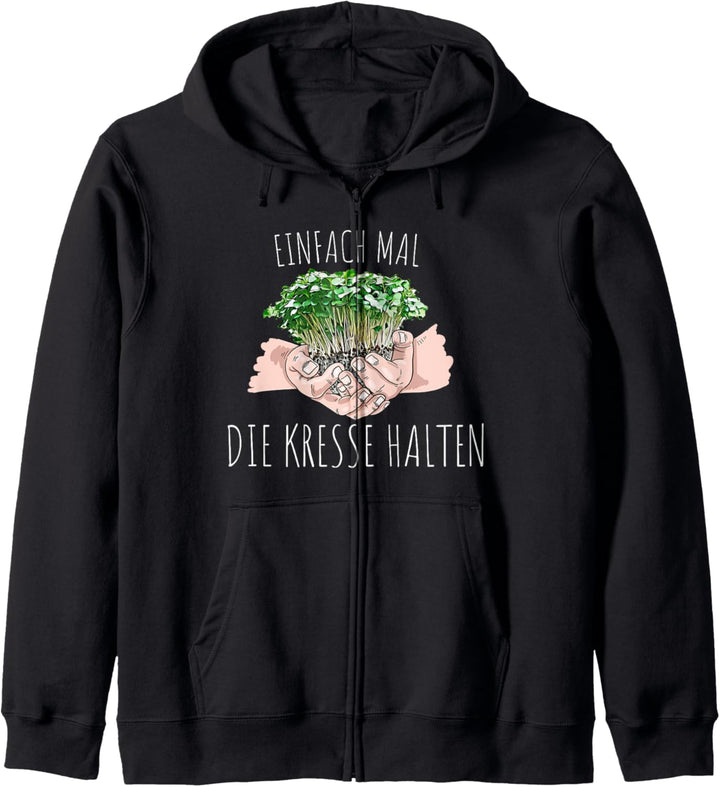Halten Sie einfach die Kresse Kapuzenjacke
